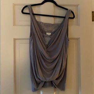 POL sleeveless blouse with lace detail